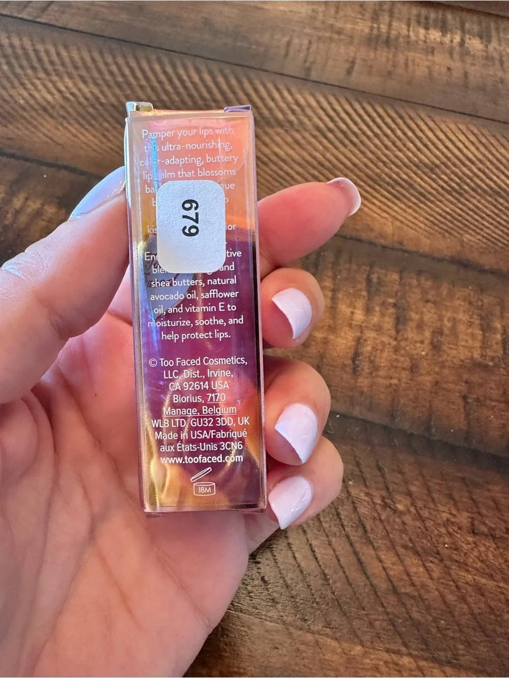 Too Faced Peach Bloom Color Blossoming Lip Balm — Raspberry Flush Pink